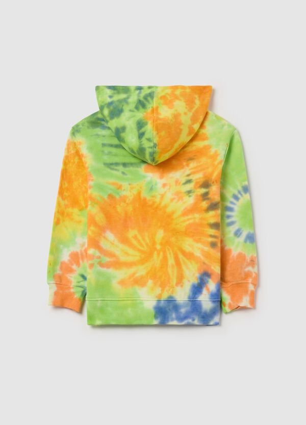 Ovs Felpa Tie Dye Con Cappuccio E Ricamo Mostriciattolo