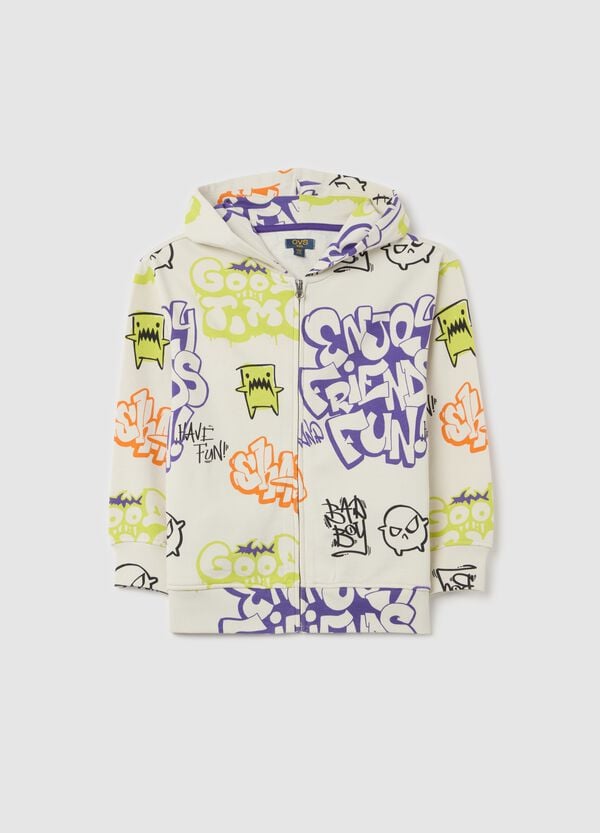 Ovs Full-zip con cappuccio stampa mostriciattoli stile graffiti