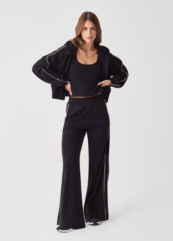 Ovs Full-zip Crop Con Cappuccio E Piping ALTAVIA STUDIO