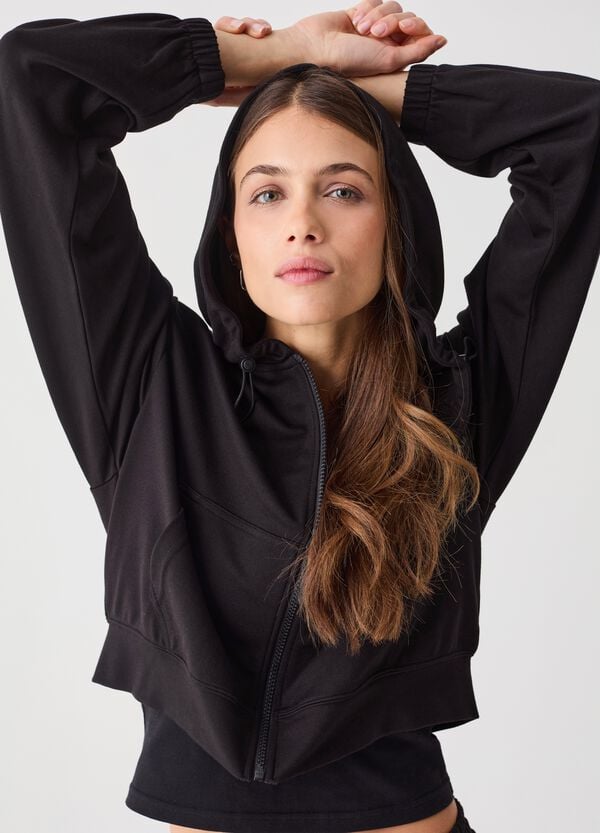 Ovs Full-zip Crop Con Cappuccio E Piping ALTAVIA STUDIO