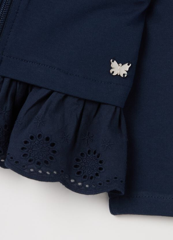 Ovs Full-zip In French Terry Con Applicazione Sangallo