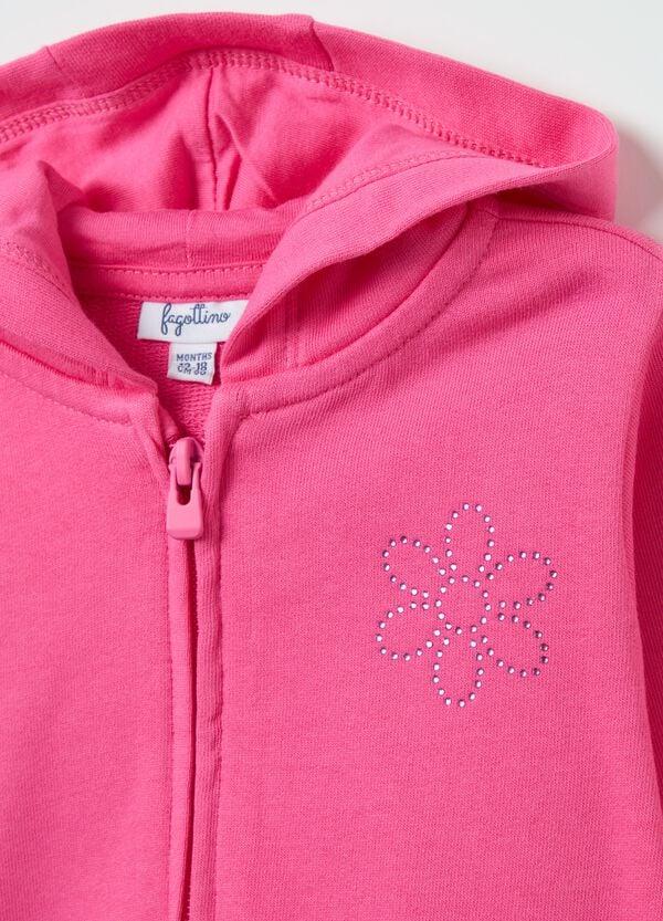 Ovs Full-zip In French Terry Con Cappuccio E Strass