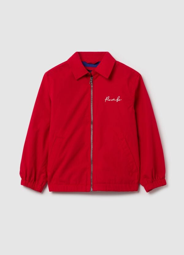 Ovs Giacca In Cotone Ricamo Logo E Patch "Team Club Member"