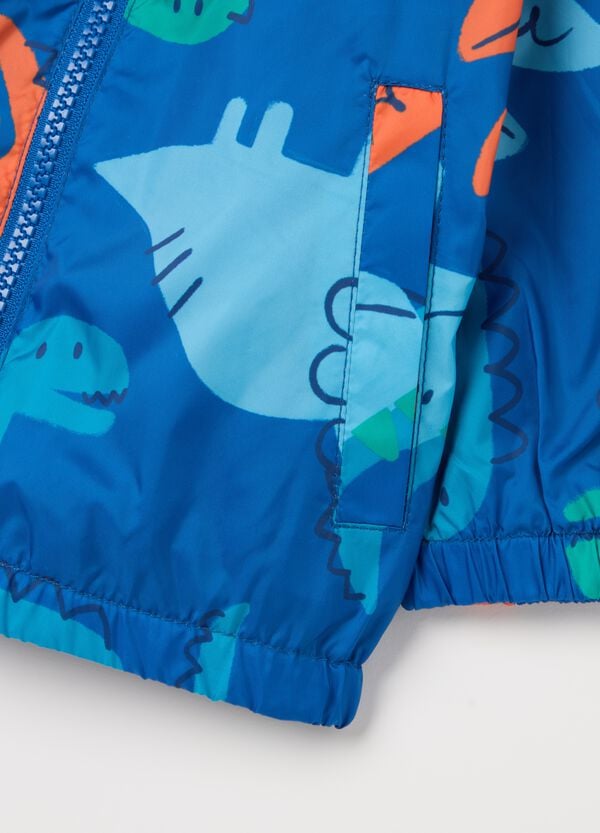 Ovs Giacca Leggera Con Cappuccio E Stampa Dinosauri