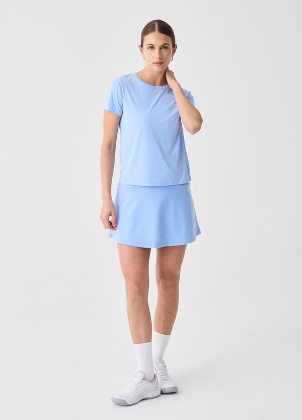 Ovs Gonna sportiva azzurra in tessuto elasticizzato SLAZENGER