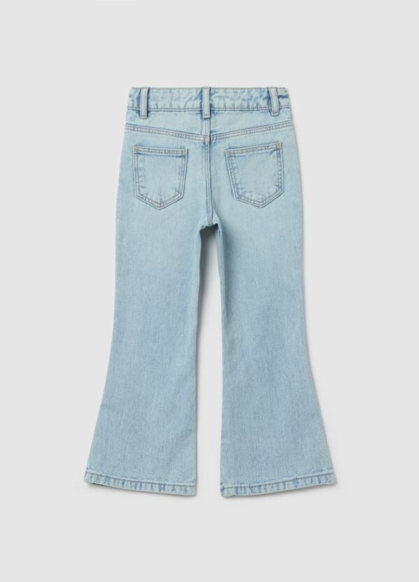 Ovs Jeans Flare Fit Cinque Tasche Con Ricamo Farfalle