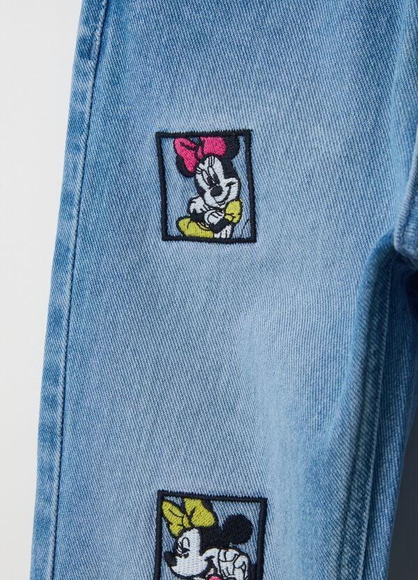 Ovs Jeans Flare Fit Cinque Tasche Con Ricamo Minnie