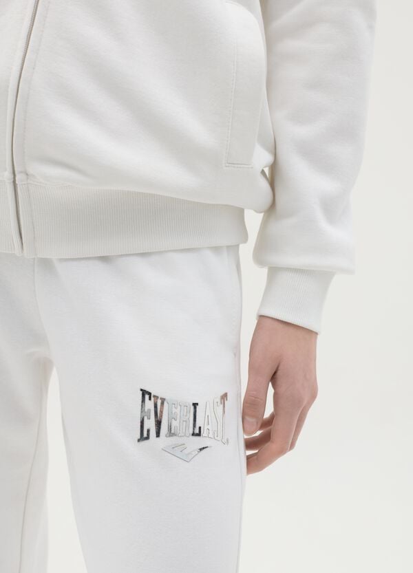 Ovs Joggers Bianchi A Campana Con Coulisse E Stampa Logo