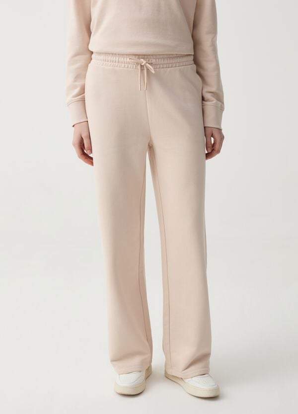 Ovs Joggers Essential Straight Fit In Felpa Con Coulisse