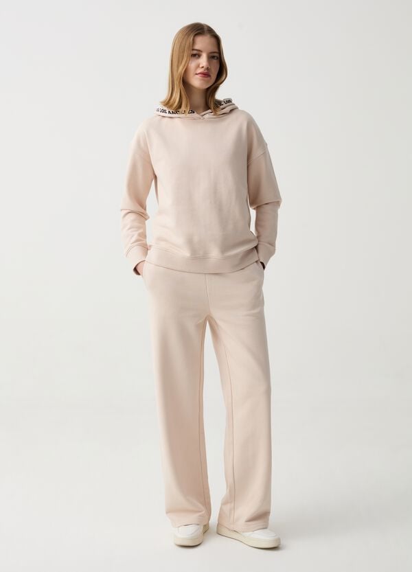 Ovs Joggers Essential straight fit in felpa con coulisse