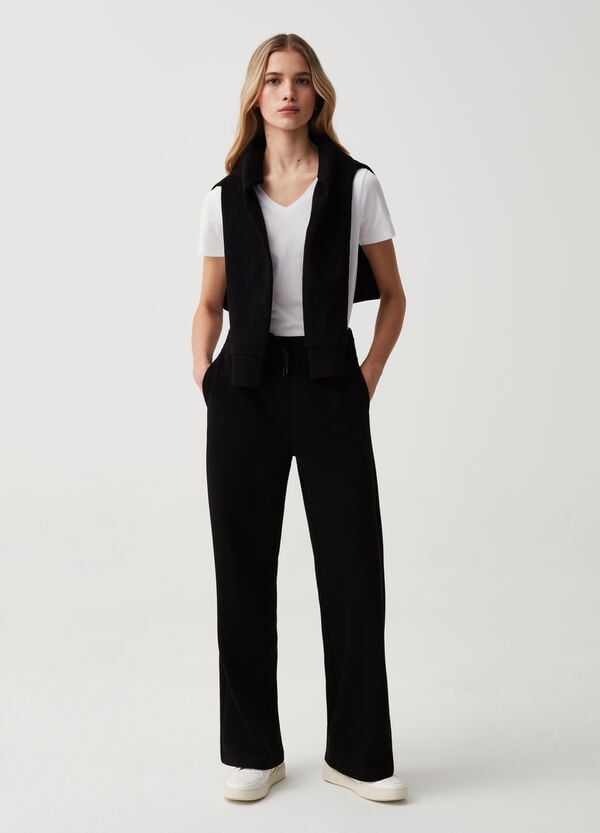 Ovs Joggers Essential straight fit in felpa con coulisse