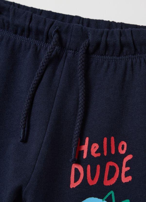 Ovs Joggers In Cotone Con Coulisse E Stampa "Hello DUDE"