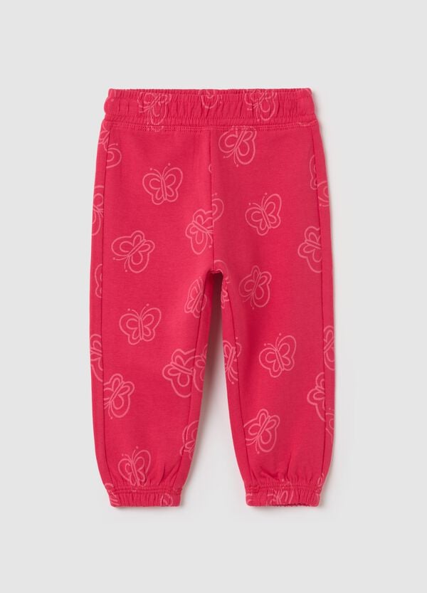 Ovs Joggers in cotone con profili elasticati e stampa