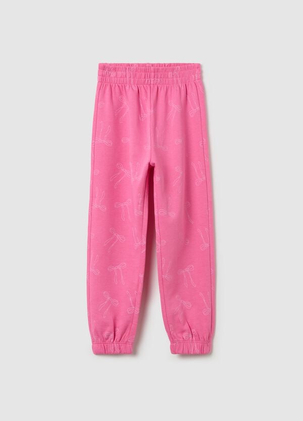Ovs Joggers in cotone con profili elasticati e stampa