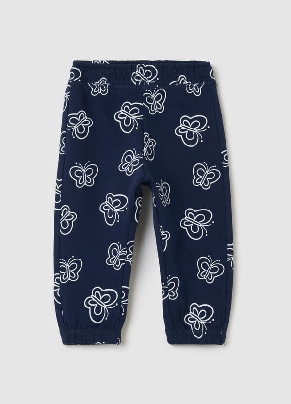 Ovs Joggers in cotone con profili elasticati e stampa