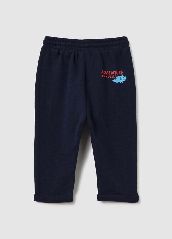Ovs Joggers In French Terry Stampa "Totally ROARSOME"