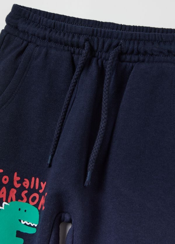 Ovs Joggers In French Terry Stampa "Totally ROARSOME"