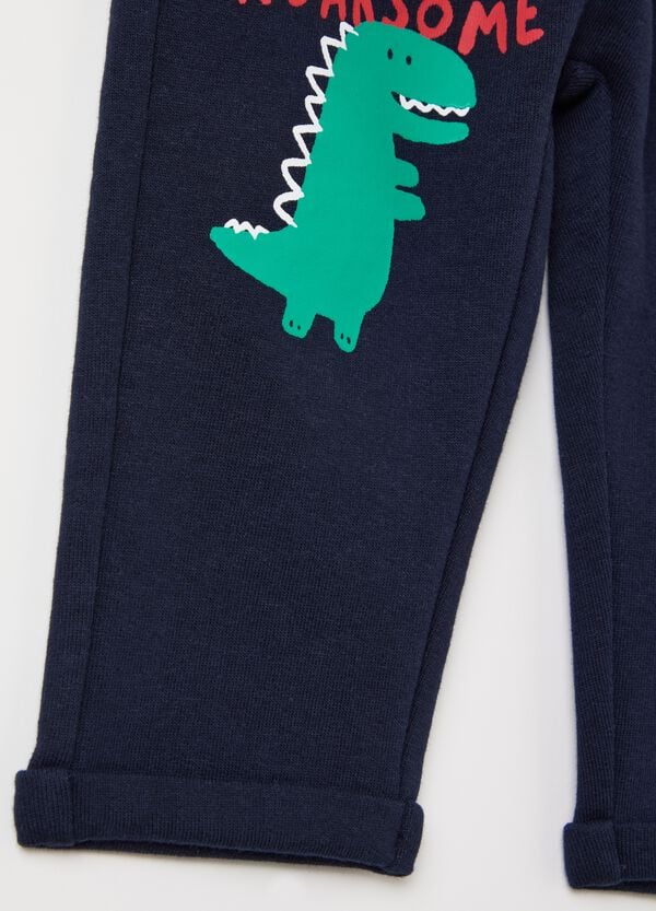 Ovs Joggers In French Terry Stampa "Totally ROARSOME"