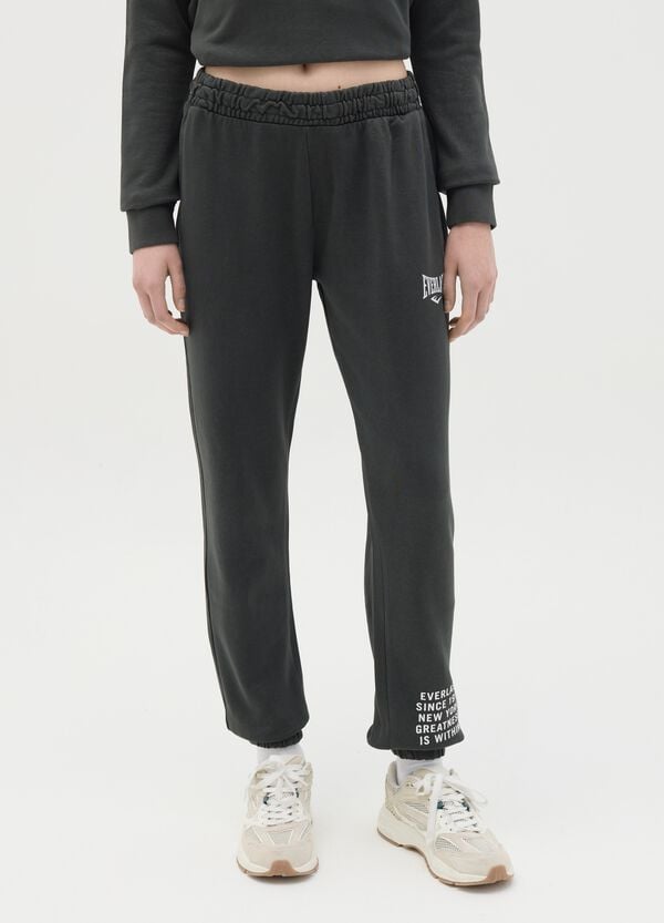 Ovs Joggers Neri Con Profili Elasticati E Stampa Logo