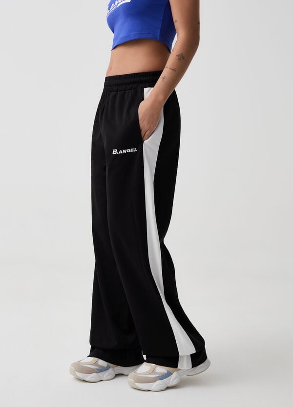 Ovs Joggers Wide Leg Con Bande A Contrasto B.ANGEL X MARE FUORI