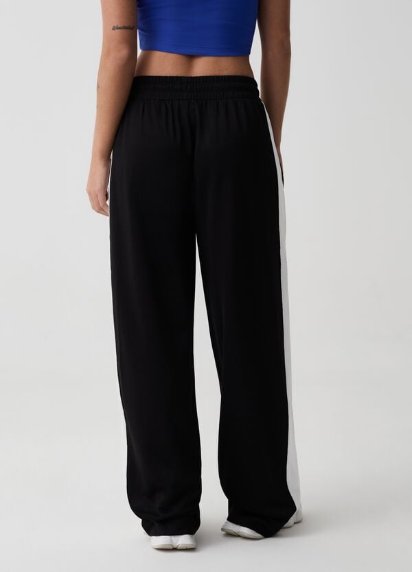 Ovs Joggers Wide Leg Con Bande A Contrasto B.ANGEL X MARE FUORI