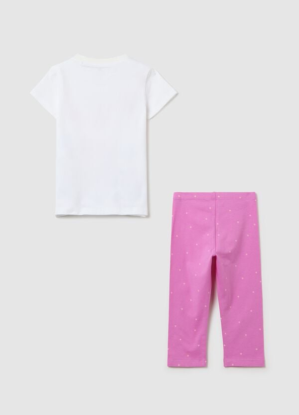Ovs Jogging Set Bianco E Rosa Con Stampa Minnie E Figaro