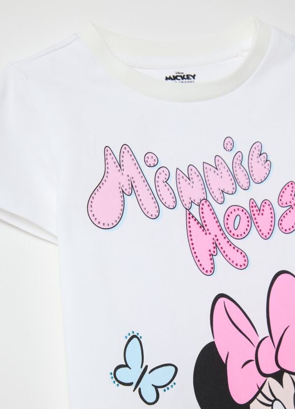 Ovs Jogging Set Bianco E Rosa Con Stampa Minnie E Figaro