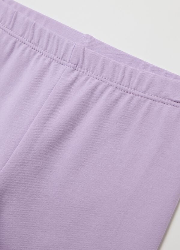 Ovs Jogging Set Bianco E Viola In Cotone Stretch Stampa Elsa