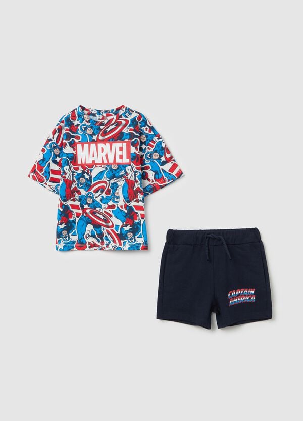 Ovs Jogging set in cotone con stampa Captain America