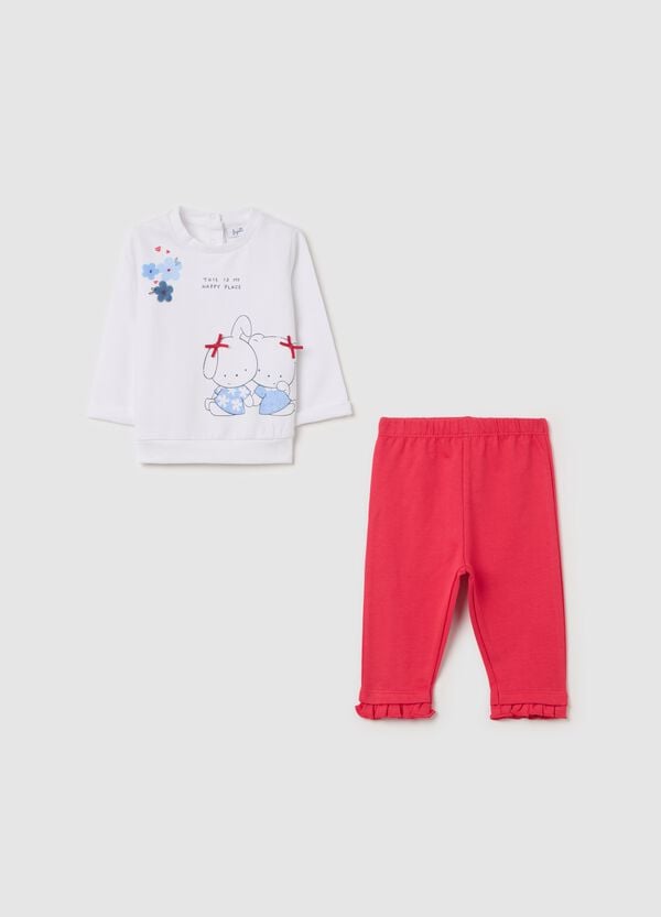 Ovs Jogging set in cotone stampa "This is my happy place"