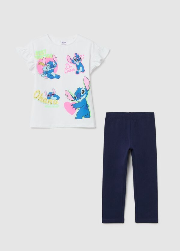 Ovs Jogging set in cotone stretch con stampa Stitch