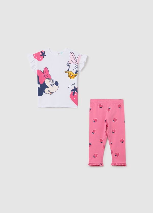 Ovs Jogging set in cotone stretch stampa Minnie e Paperina