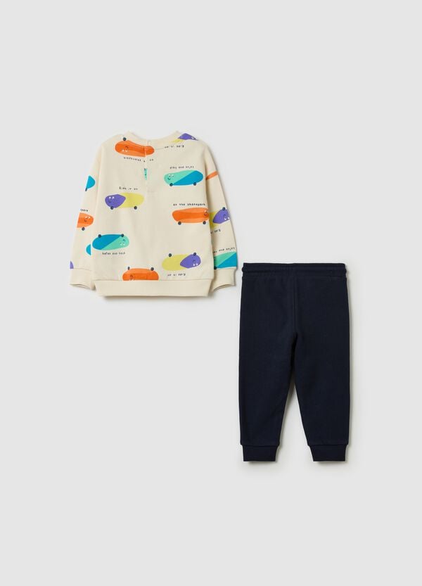 Ovs Jogging Set In Felpa Con Stampa Tavola Da Skateboard