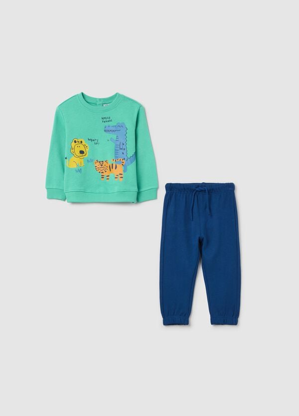 Ovs Jogging set in French Terry stampa animali della savana