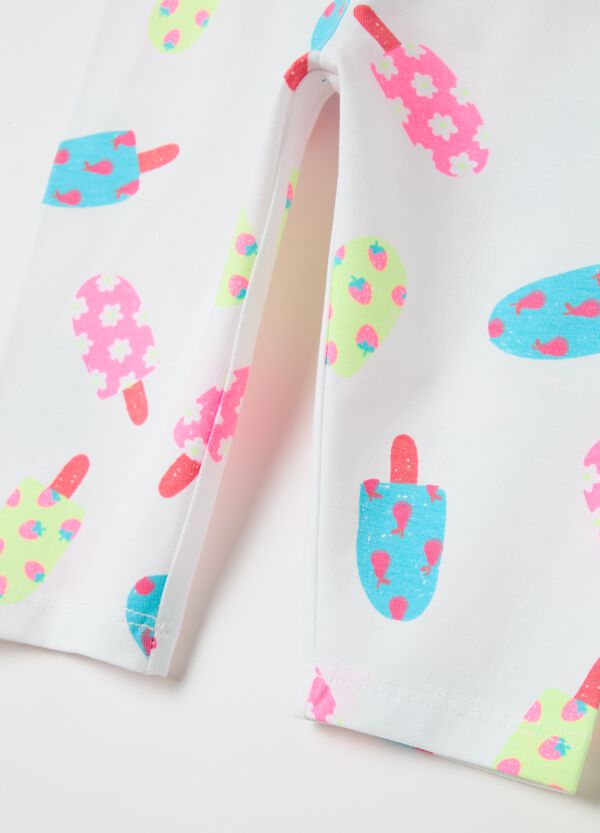 Ovs Leggings A Tre Quarti In Cotone Stretch Con Stampa