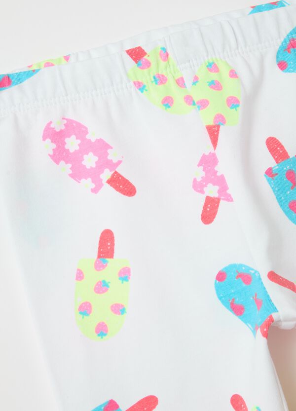 Ovs Leggings A Tre Quarti In Cotone Stretch Con Stampa