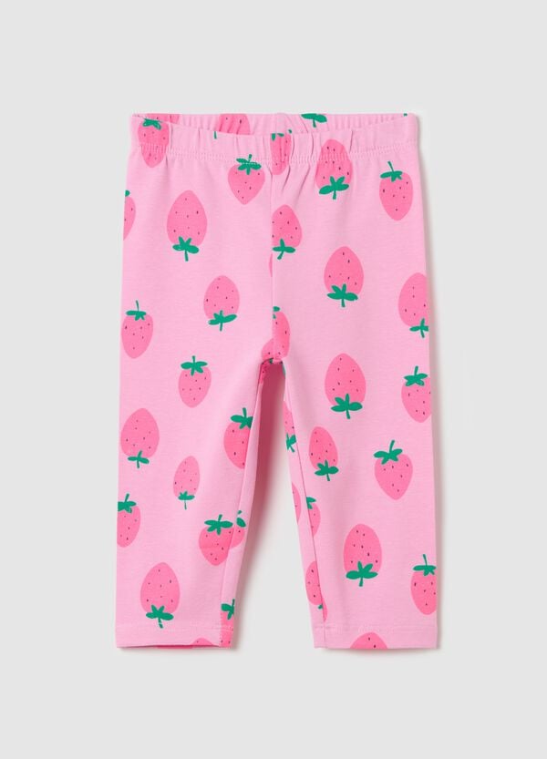 Ovs Leggings a tre quarti in cotone stretch con stampa