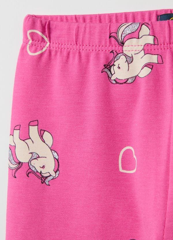 Ovs Leggings In Cotone Stretch Con Stampa Glitterata