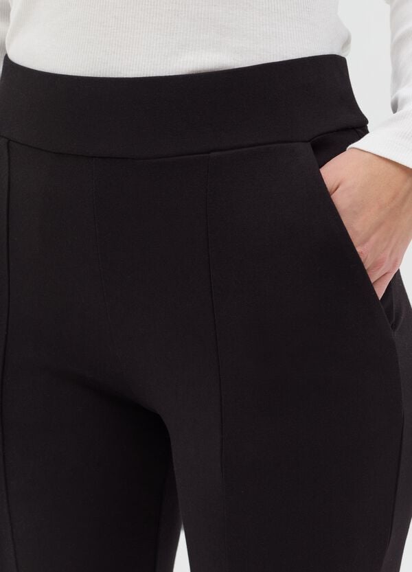 Ovs Leggings In Punto Milano Con Cuciture In Rilievo