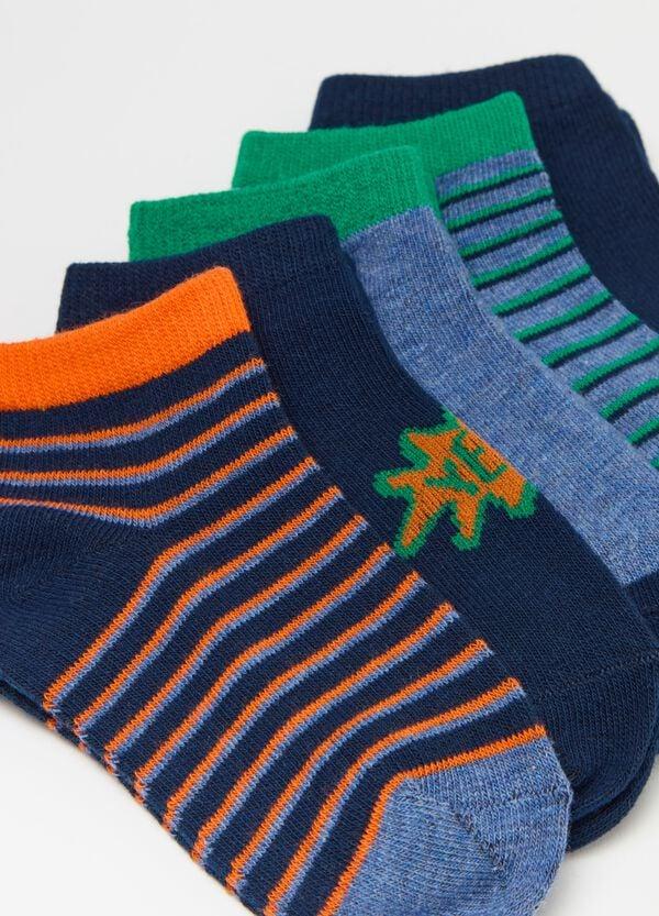 Ovs Multipack Sette Pariscarpa Stretch Righe E Dinosauri