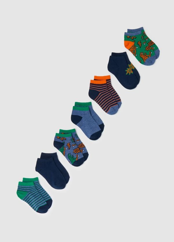 Ovs Multipack sette pariscarpa stretch righe e dinosauri