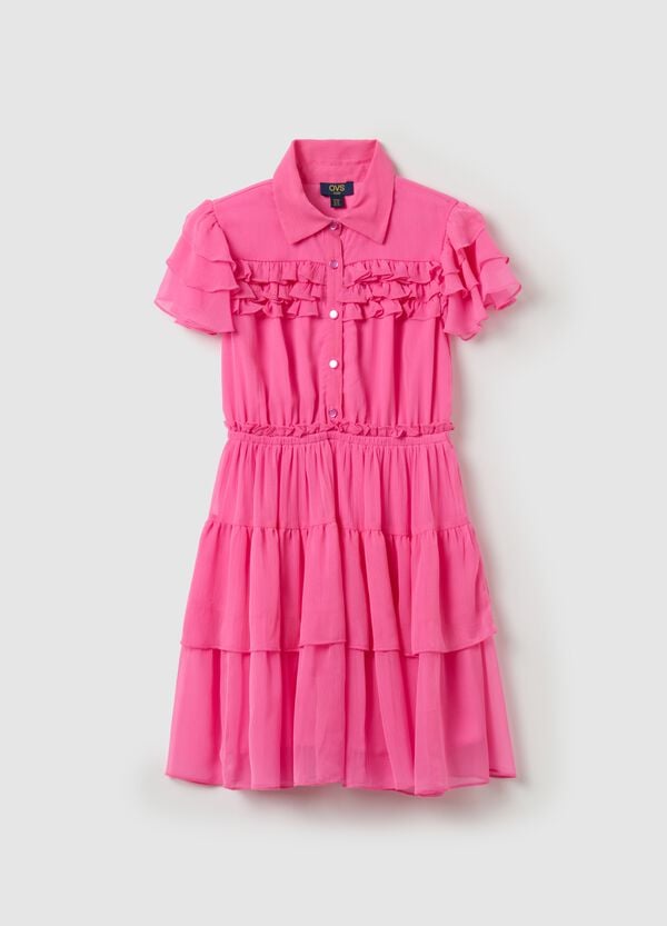 Ovs Abito a balze con rouches e volant