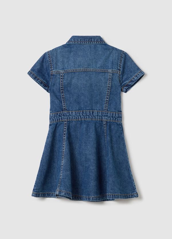 Ovs Abito A Maniche Corte In Denim