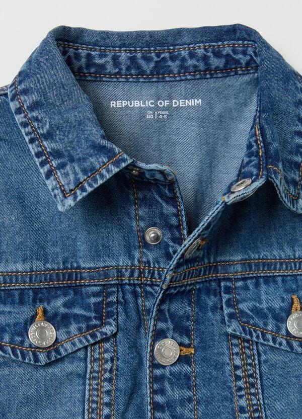Ovs Abito A Maniche Corte In Denim