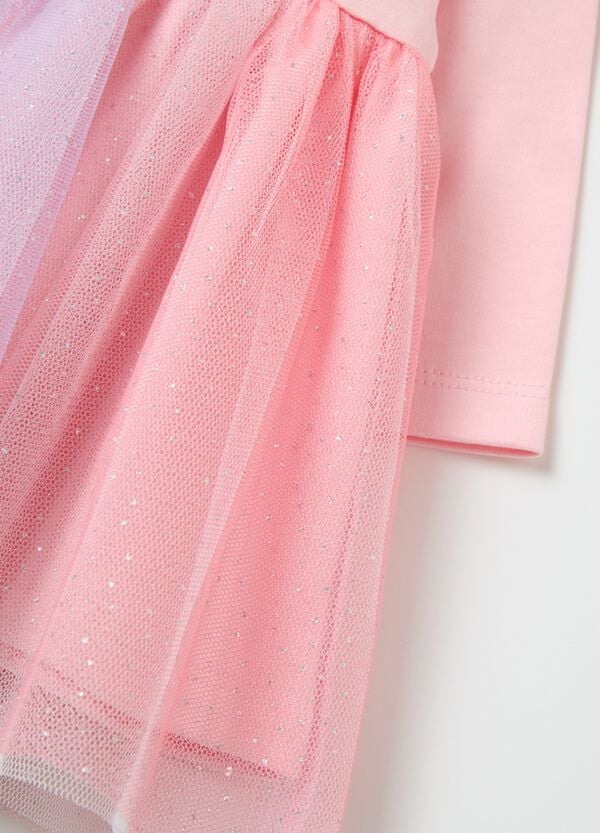 Ovs Abito Con Gonna In Tulle "Colorful Life"