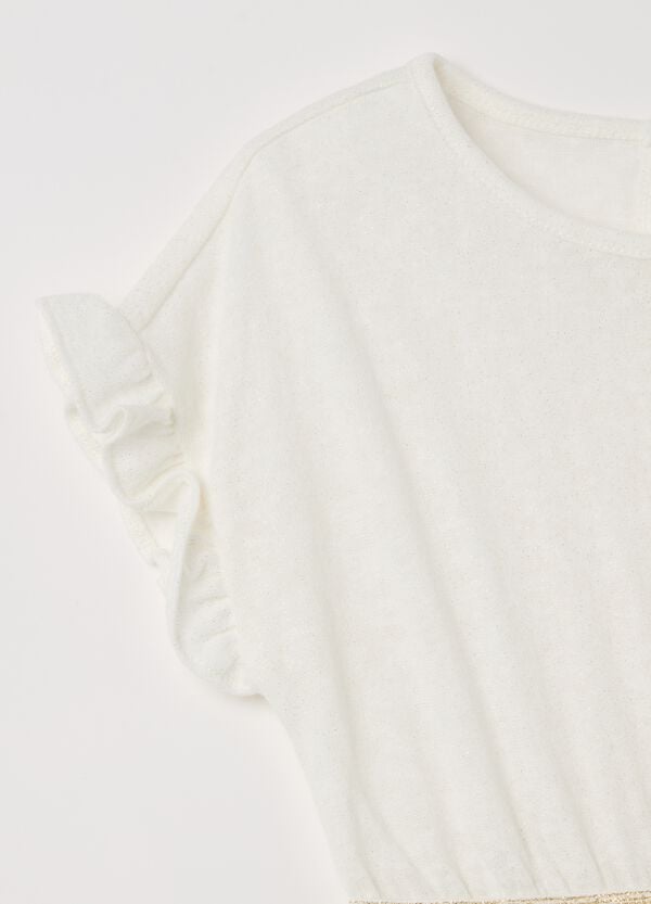 Ovs Abito Con Lurex E Gonna In Tulle Plumetis