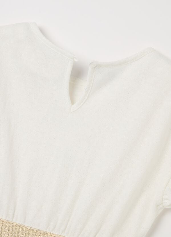 Ovs Abito Con Lurex E Gonna In Tulle Plumetis