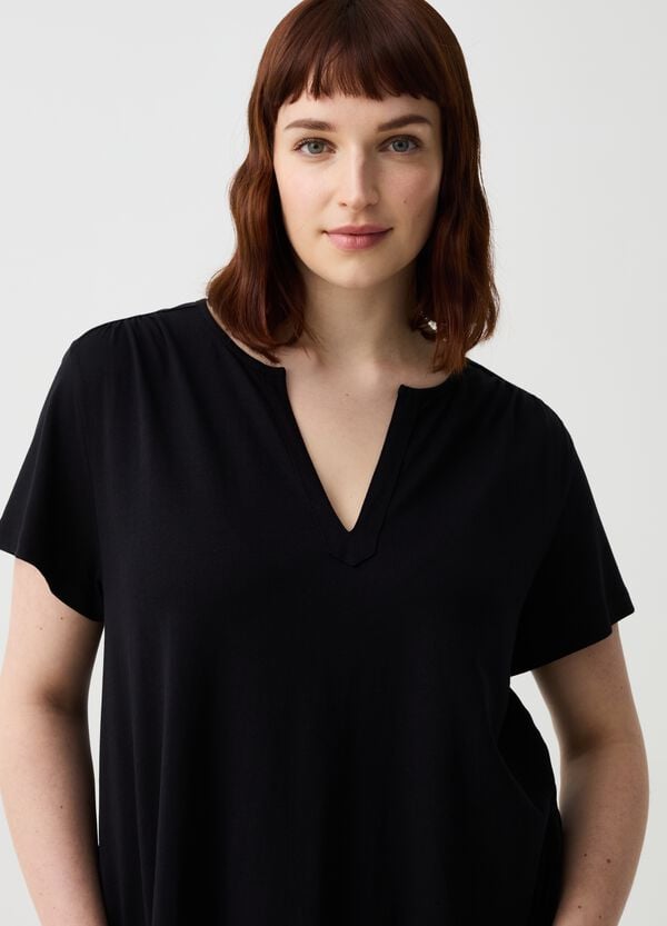 Ovs Abito Essential Corto Con Scollo A V Curvy