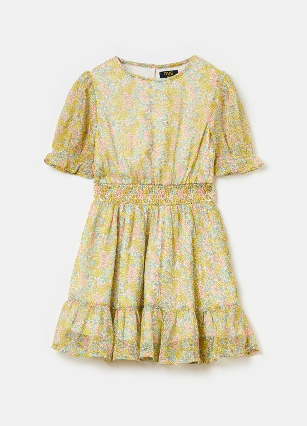Ovs Abito in fantasia floreale con balza