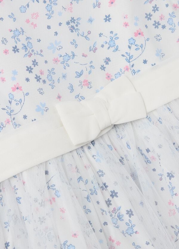 Ovs Abito In Fantasia Floreale Con Tulle
